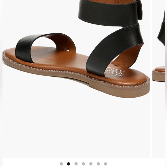 Franco Sarto Black Open Toe Sandal for Women - Picture 2 of 3